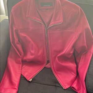 Jones New York Faux Leather Jacket – Size L – Hot Pink